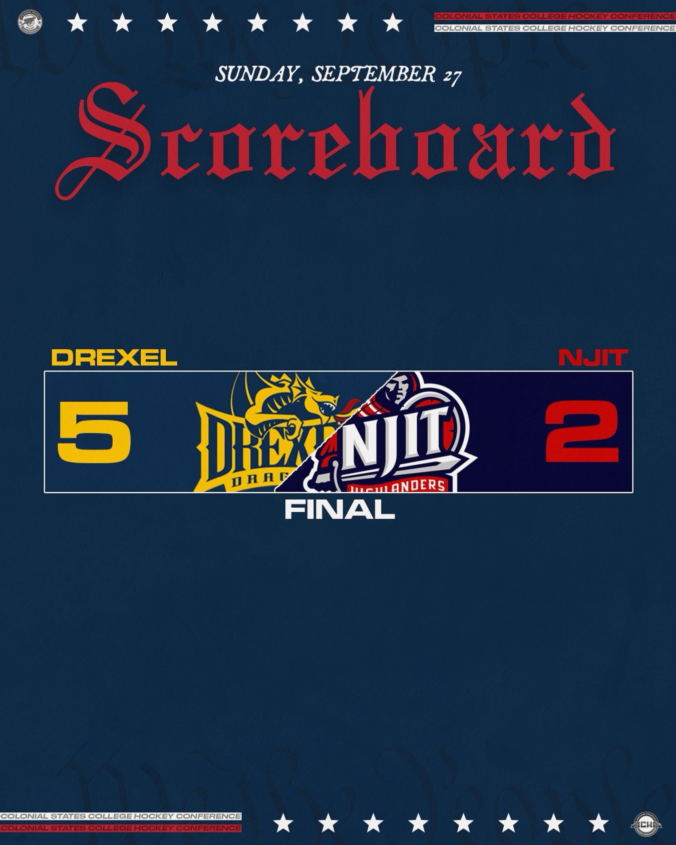 Drexel picks up the afternoon W!

#CSCHC