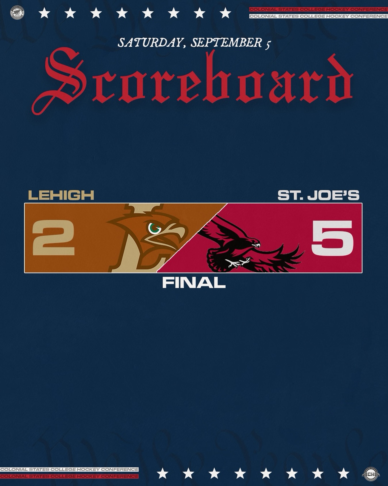 Lehigh falls to St. Joe’s in their season opener.

#CSCHC