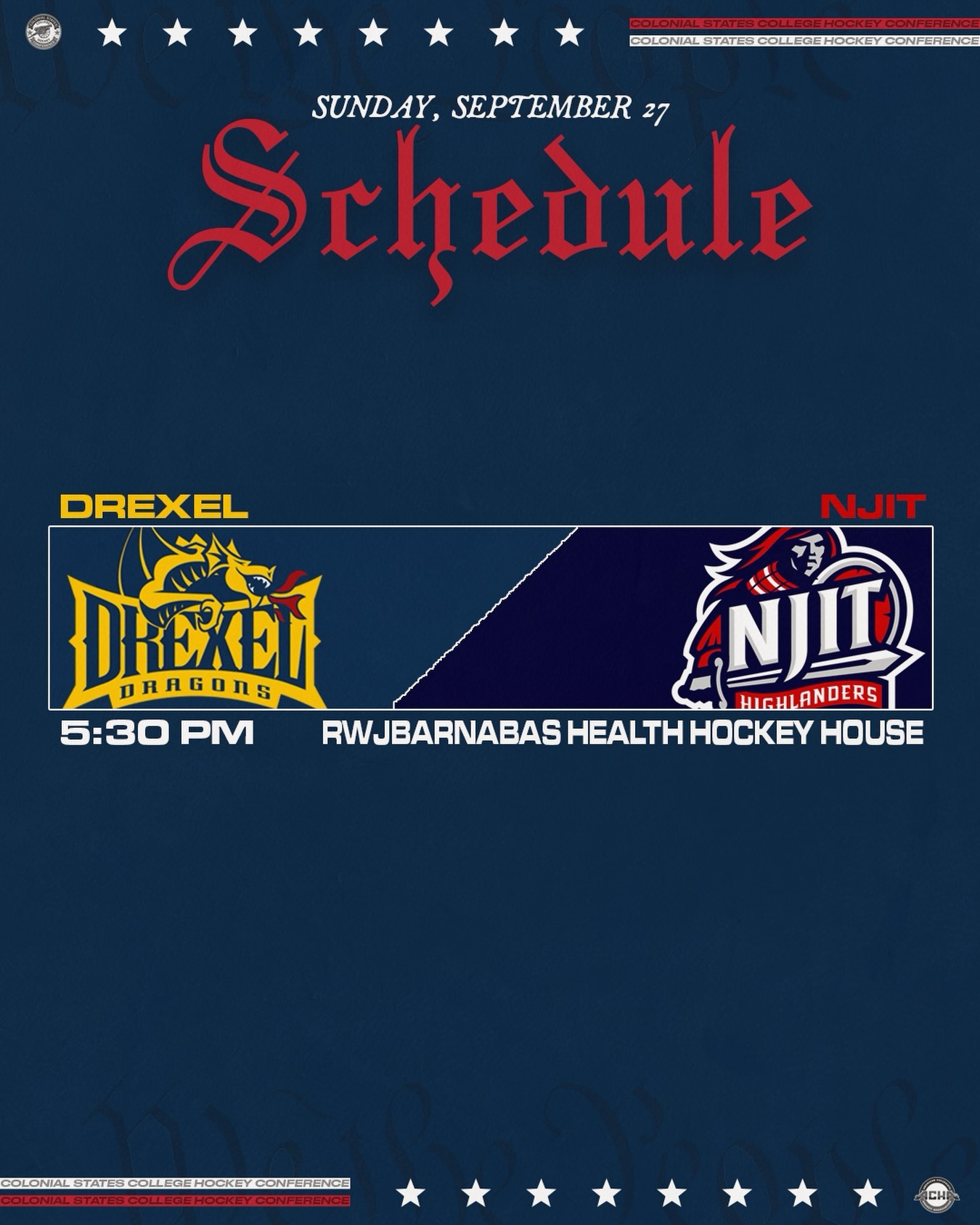 Drexel starts their season tonight on the road in Newark!

#CSCHC